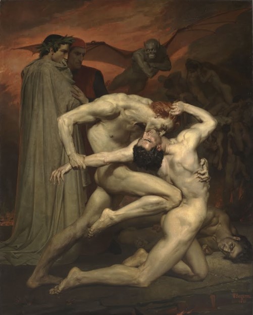 怖い絵　地獄のダンテとウェルギリウス