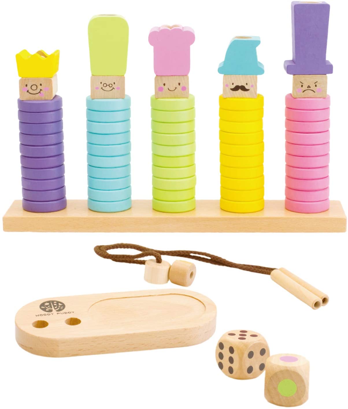 知育玩具　木製積み木RING10