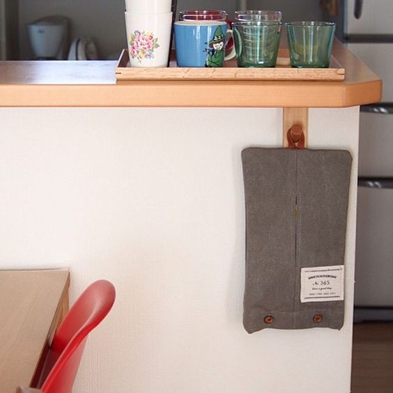 カウンター下 木製フック