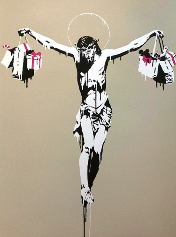 Christ with Shopping Bags