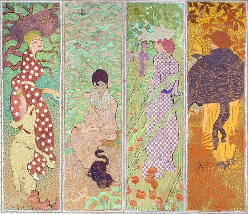 庭の女性たち（ピエール・ボナール、1890～1891）　