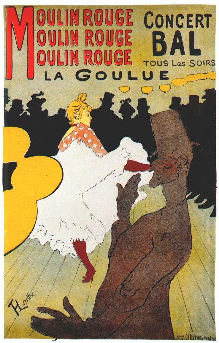ポスター『ムーラン・ルージュのラ・グリュ』1891