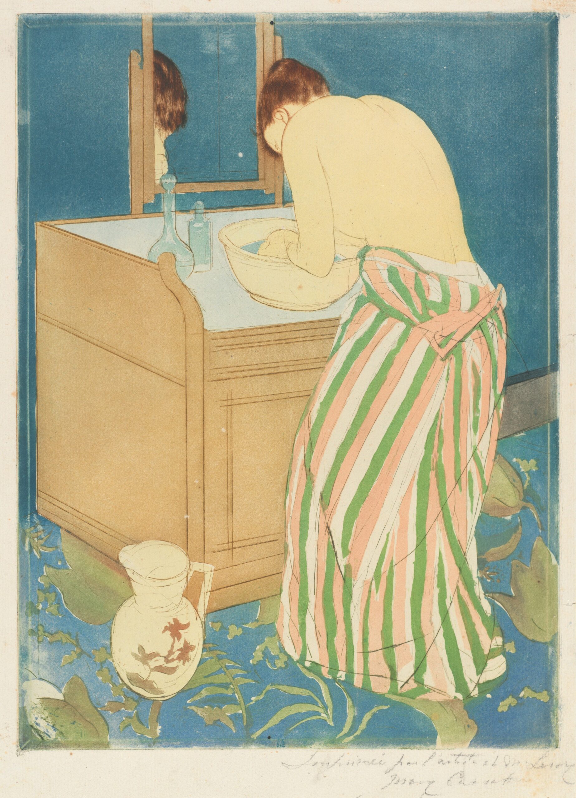 「沐浴する女性」メアリー・カサット