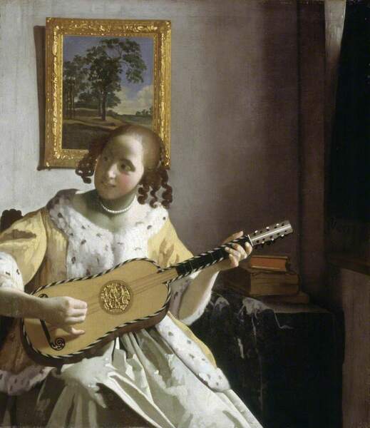 ギターを弾く女　フェルメール